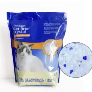 Natural Micro Crystal Cat Litter 5L Low Dust Non Clumping for Cat Grooming