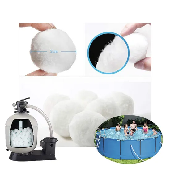 Reusable Backwash Pool Filter Balls Fiber Media with 20-50m/H Efficient Filtration for Water Treatment - 2