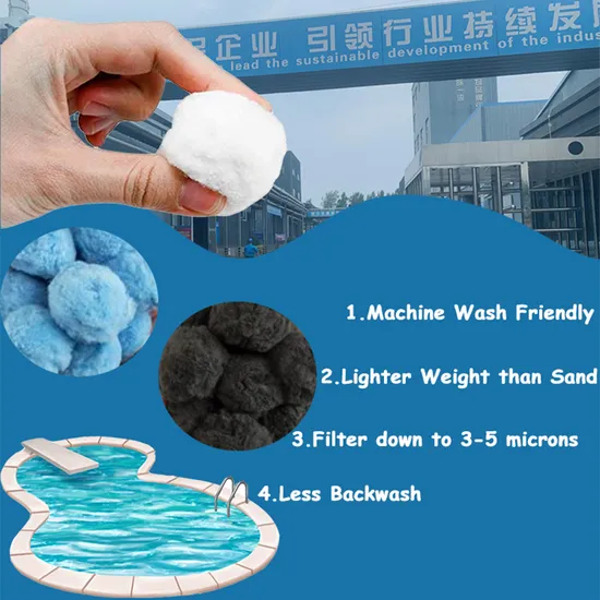 Polyester Fiber Ball Pool Filter Media with 96% Porosity for Efficient Water Treatment