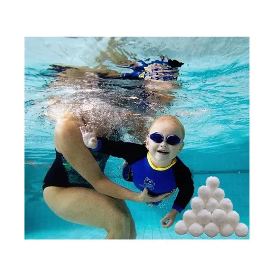 Water Filtration Swimming Pool Polyester Fiber Ball 700g with Efficient Filtration 20-50m/H