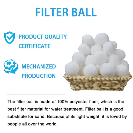 50mm Polyester Fiber Ball Filter Media for Swimming Pool Water Treatment with 3 Micron Efficiency - 4