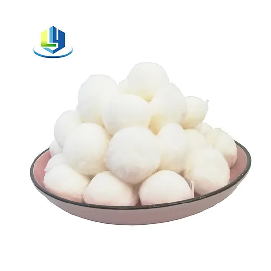 50mm Polyester Fiber Ball Filter Media for Swimming Pool Water Treatment with 3 Micron Efficiency