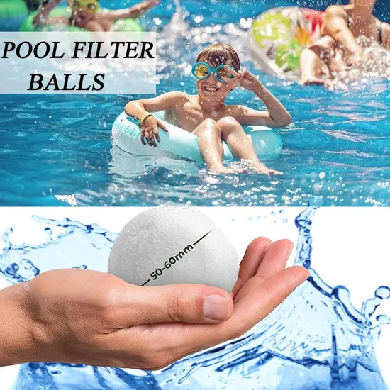 Swimming Pool Water Cleaner Fiber Filter Balls, 700g/bag Polysphere Sand Filter Pump System
