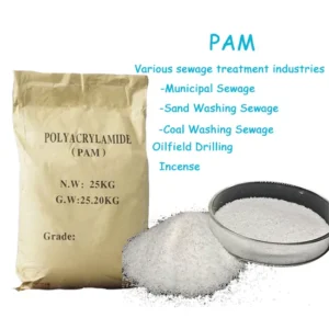 Polyacrylamide PAM Powder Anionic Cationic for Sewage Treatment 25kg Pack