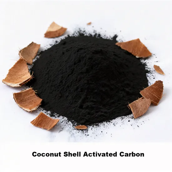 Poudre de charbon actif à base de coque de noix de coco 900-1100 mg/g de valeur d'iode pour la décoloration industrielle