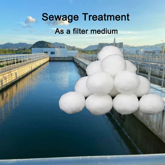 Plastic Sintered Glass Synthetic Filter Ball Roll for Swimming Pool 3micron Filtration Rate