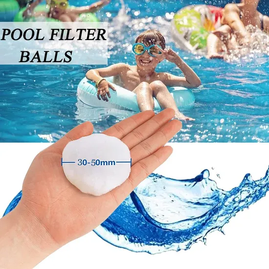 Boule de Filtre de Piscine 700g Haute Porosité 96% Média en Fibre pour le Nettoyage de l'Eau