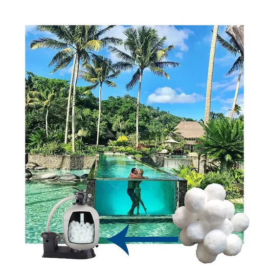 Sand Water Filtration Ball Fiber Media 700g/bag for Swimming Pool Water Treatment
