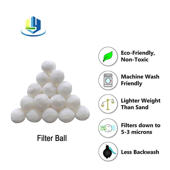 Pool Cartridge Filter Media Bio Polyester Fiber Balls 3 Micron Efficient Filtration for Swimming Pool Water Treatment