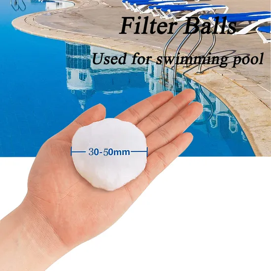 Acid and Alkali Resistant Polyester Fiber Balls for Commercial Pool Water Filtration 20-85m/H