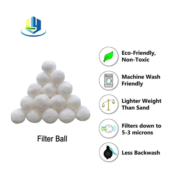 Replace Sand Fiber Water Filter Balls for Pool Filtration with 96% Porosity and 20~85m/H Rate