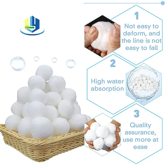 Polyester Fiber Filter Ball 3 Micron Efficient Filtration for Swimming Pool Water Treatment
