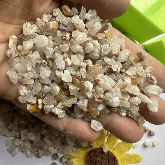 Quartz Silica Sand 200/100 Mesh for Glass Manufacturing, Natural Color, 25kg/Bag