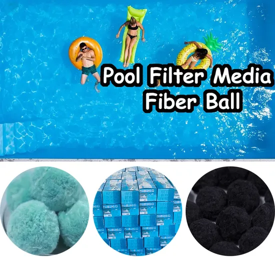 Fiber Filter Ball for Pool Aquarium Pond High Filtration Rate 20-85m/H Recyclable Polyester
