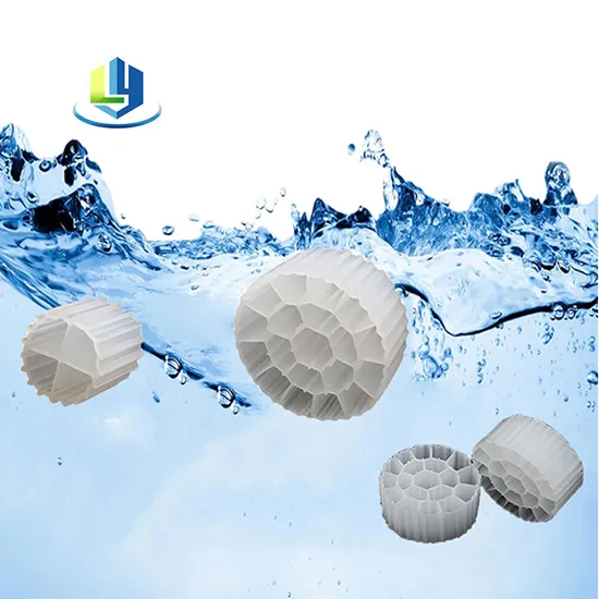 MBBR Bio Balls Filter Media for Sewage Water Treatment, Removing COD BOD Nh-N, 30-50mm HDPE
