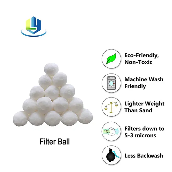 High Sewage Interception Polyethylene Fiber Filter Ball 3 Micron for Industrial Water Treatment