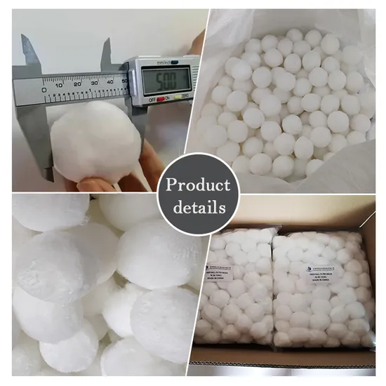Dacron Fiber Ball Water Filter Material for Industrial Wastewater Treatment with 96% Porosity