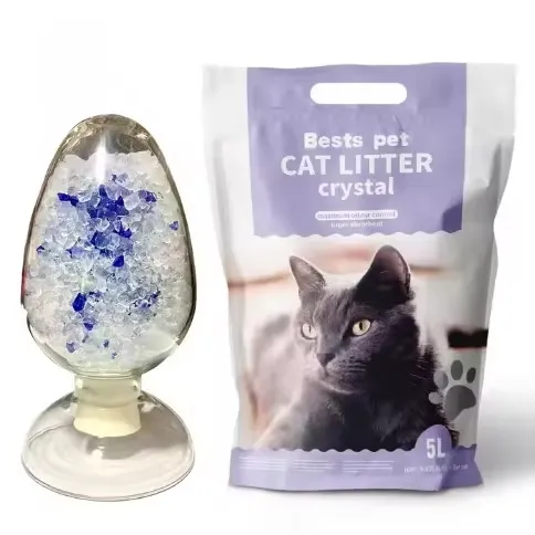 Blue Silica Gel Cat Litter Dust-Free Granular for Cat Grooming Waterproof Bag Packaging