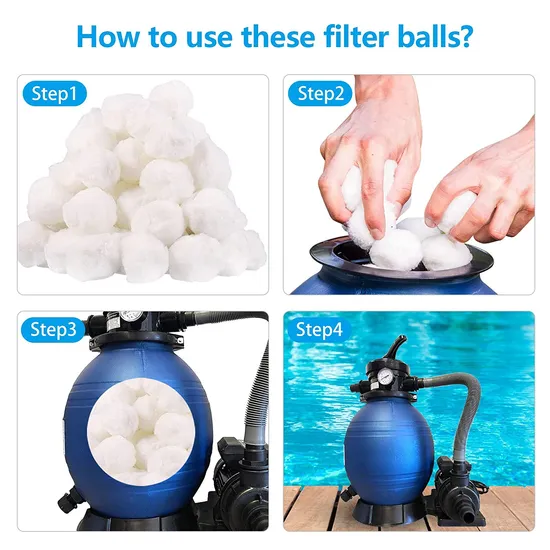 High Filter Precision 3 Micron Polymer Pool Filter Balls for Swimming Pool Water Treatment - 3