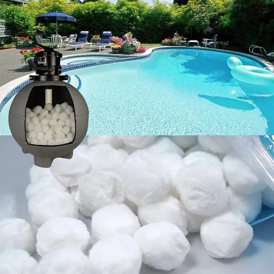 Sand Water Filtering Fiber Ball Filter Media with CE ISO9001 SGS Certification 20-50m/H Velocity