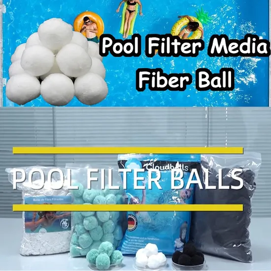Pool Filter Ball Eco-Friendly Fiber Media with 96% Porosity for Pool Aquarium Pond