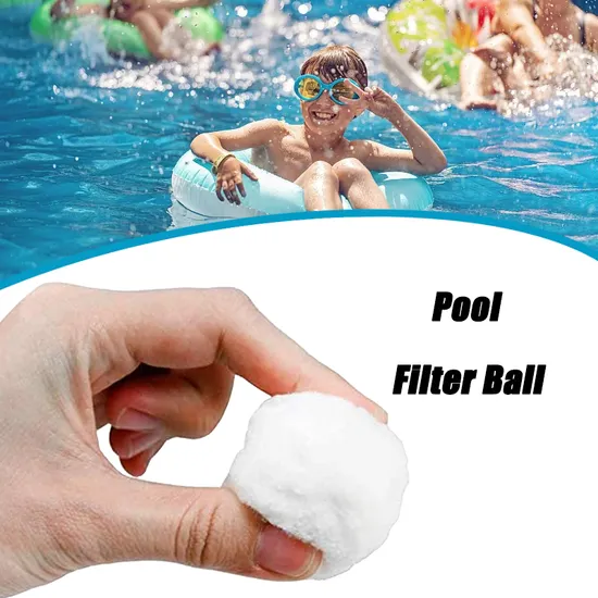 Swimming Pool Sand Filter Media White Snow Fiber Balls for Efficient Water Filtration 700g/bag