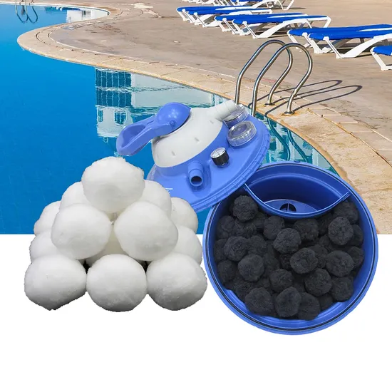 Polyester Water Filter Material Fiber Ball for Pool Filtration with 20~85m/H Filtration Rate