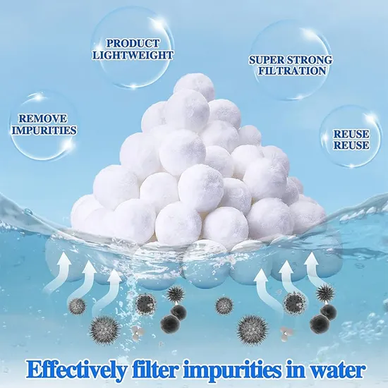 Trickling Activated Polyester Fiber Ball Water Filter Material for Pool Aquarium Pond with 96% Porosity