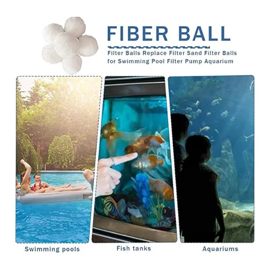 Repeatable Use Virgin Polyester Fiber Ball Filter Media for Pool Filtration 3micron Accuracy - 3