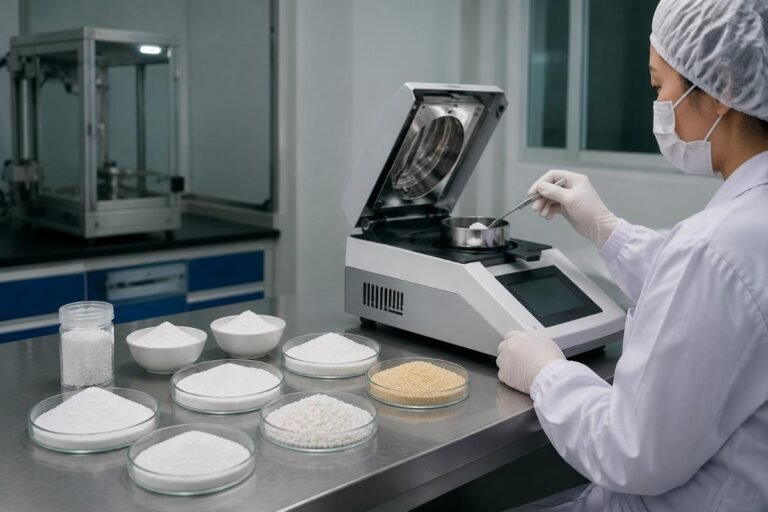 Moisture testing protocol for food additives