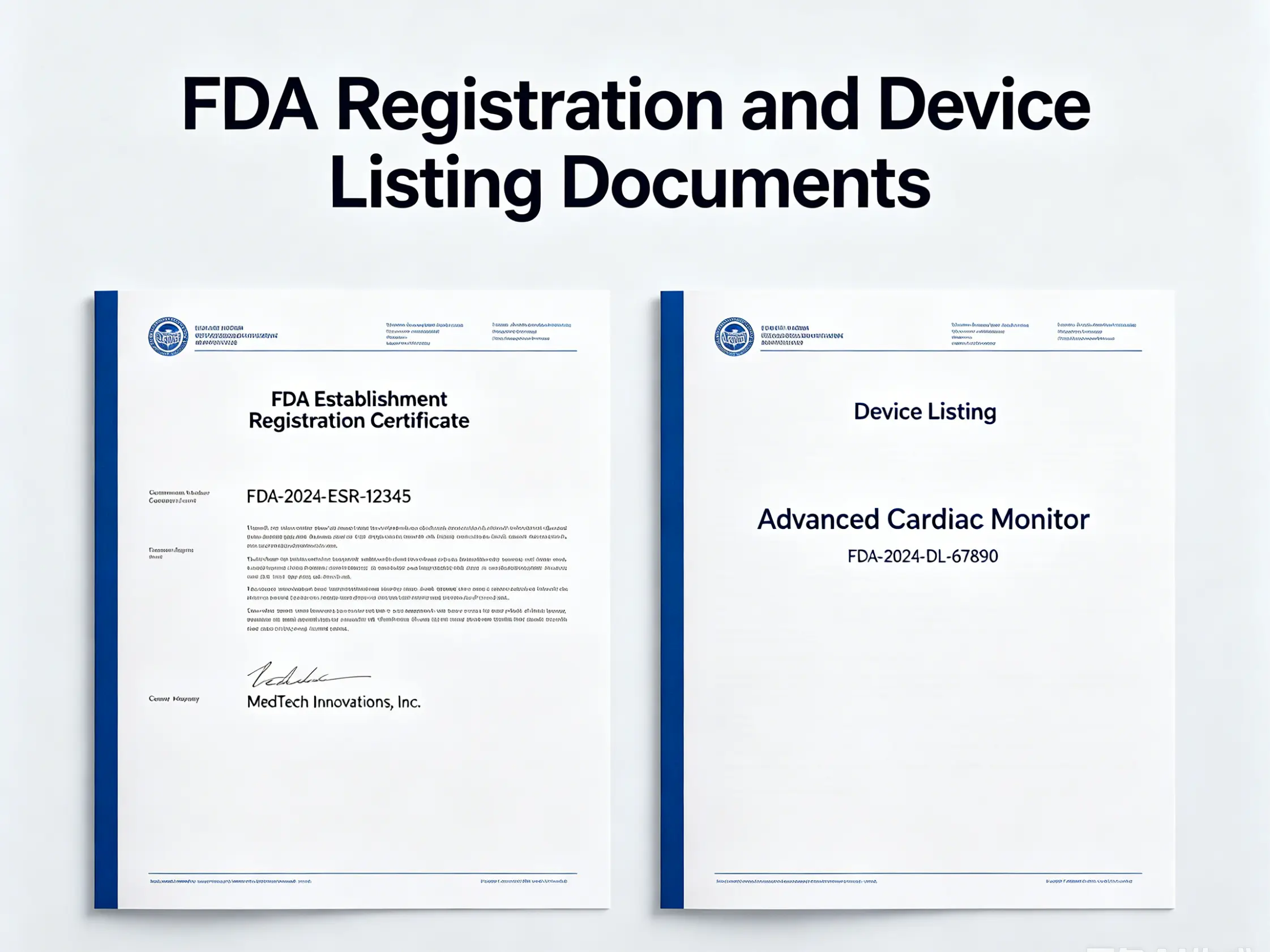 FDA registration and device listing documents